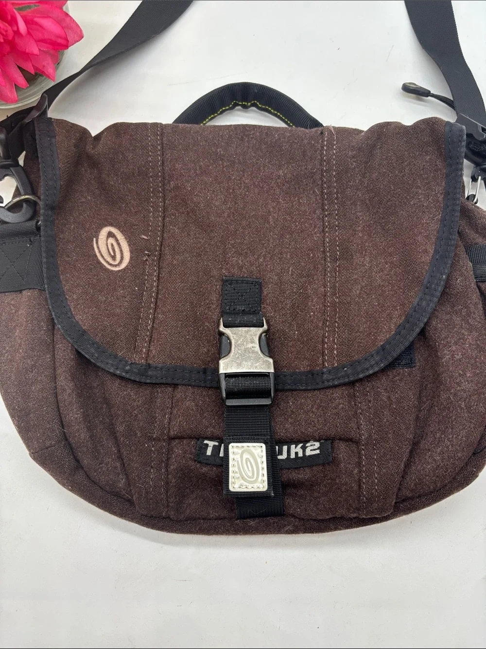 Timbuk2 Brown Wool Crossbody Small Messenger Bag